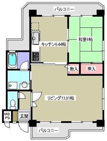 ライオンズマンション六甲口の物件間取画像